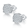 Circular Column S925 Silver Ear Nail with Threaded Moissanite Grade D 0.81CT 2
